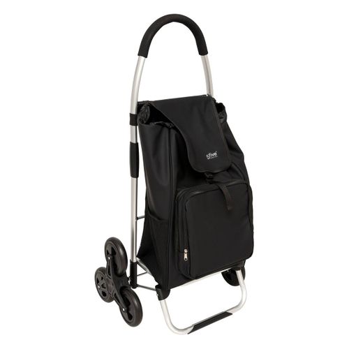 Chariot De Course Pliable Noir 6 Roues 36l