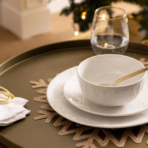 Service Vaisselle 18 Pièces Sapin - Blanc