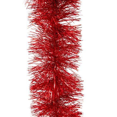 Guirlande De Noël Boa Large 20 Cm Rouge Longueur 5 Mètres