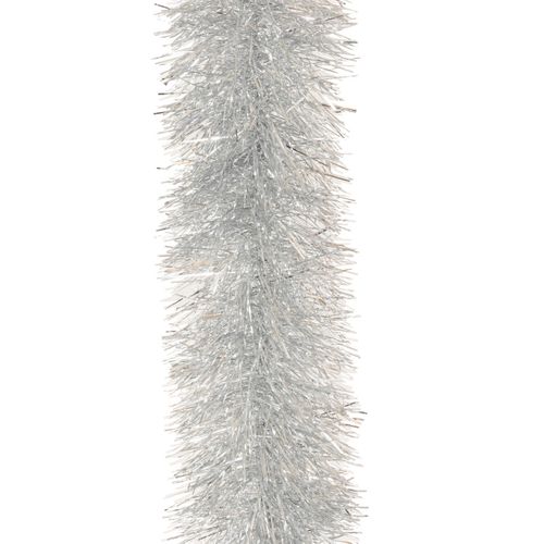 Guirlande De Noël Boa Large 20 Cm Argent Longueur 5 Mètres