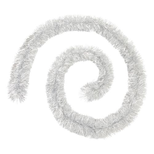 Guirlande De Noël Boa Large 20 Cm Argent Longueur 5 Mètres