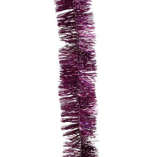 Guirlande De Noël Large 5 Cm Violet Holographique Longueur 2 Mètres