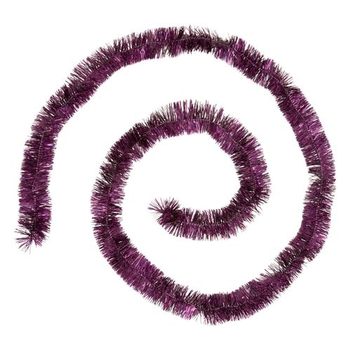 Guirlande De Noël Large 5 Cm Violet Holographique Longueur 2 Mètres