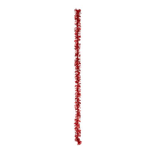 Guirlande De Noël Large 10 Cm Rouge Déco Hexagones  Longueur 2 Mètres