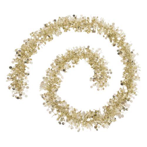 Guirlande De Noël Large 10 Cm Doré Déco Hexagones  Longueur 2 Mètres