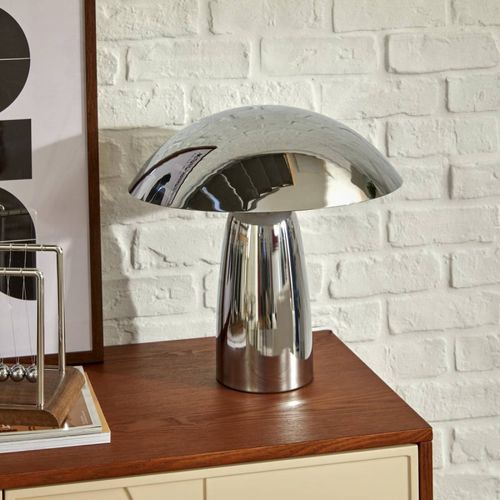 Lampe Champignon Omia 34 Cm Chromé Atmosphera