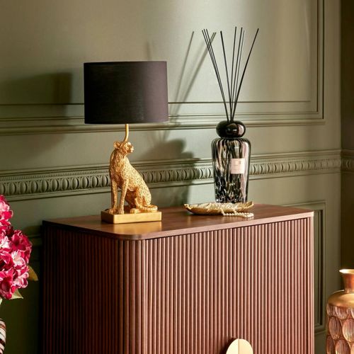 Lampe à Poser Champignon Secteur Gepi Doré H47,5cm