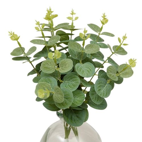 Composition Eucalyptus Artificiel et Vase "urice" 35cm Vert