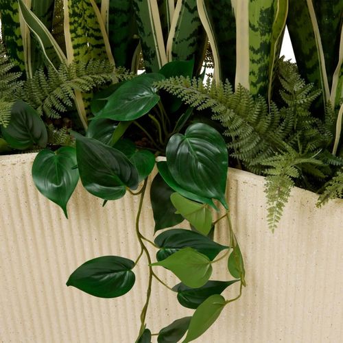 Sansevieria Artificielle En Pot "sky" 163m Vert et Beige