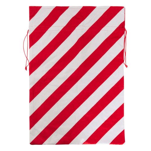 Grande Hotte Sucre D'orge Rouge Et Blanc 50 X 70 Cm