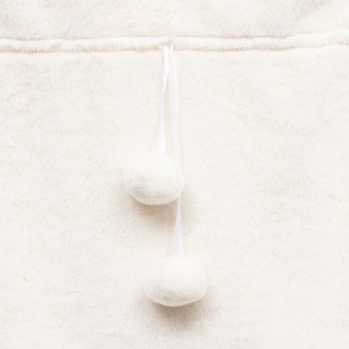 Grande Hotte De Noël En Fourrure Blanc Cassé 50 X 70 Cm