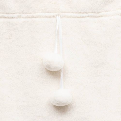 Grande Hotte De Noël En Fourrure Blanc Cassé 50 X 70 Cm