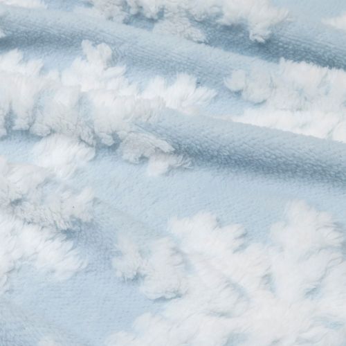 Plaid De Noël Motifs Flocons - 130 X 180 Cm - Bleu