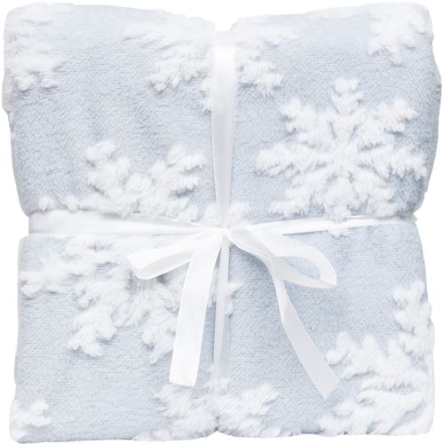 Plaid De Noël Motifs Flocons - 130 X 180 Cm - Bleu