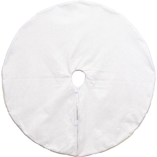 Déco De Noël Tapis Pour Pied De Sapin Ivoire Motif Étoiles Dorées D 90 Cm