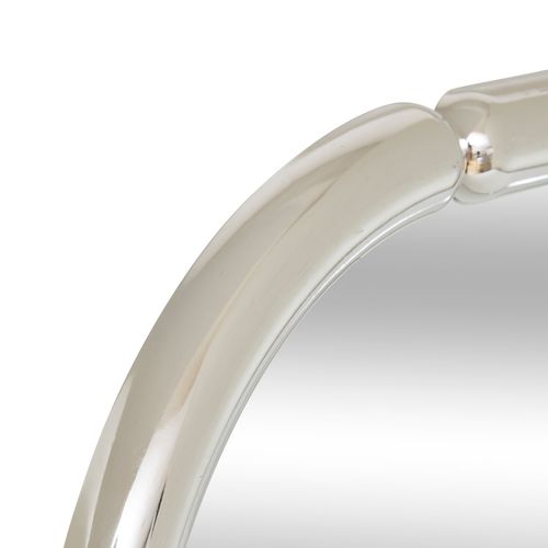 Miroir ovale H. 55 cm MICAELA Argenté