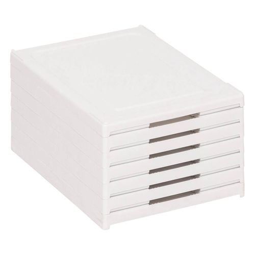 Range-chaussures Fold'n Box 6 Paires Blanc