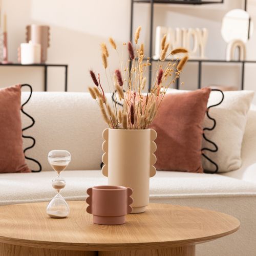 Vase En Céramique Mat Design Moderne H 25.5 Cm