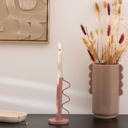 Bougeoir Chandelier En Métal D 9.5 X H 20 Cm