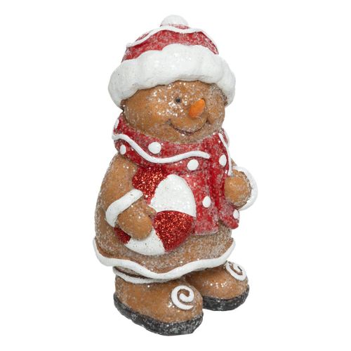 Déco De Noël Bonhomme De Neige En Résine H 13.5 Cm