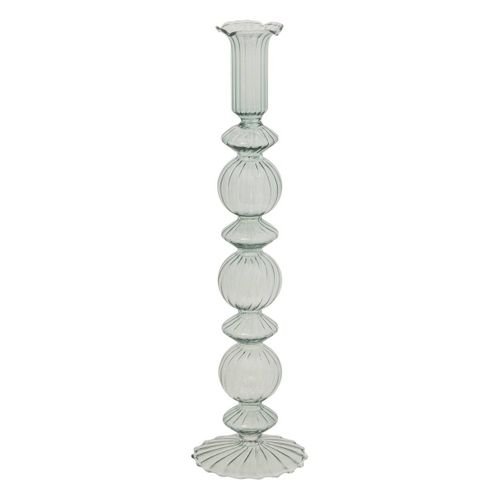 Bougeoir Chandelier En Verre Coloré H 30.5 Cm