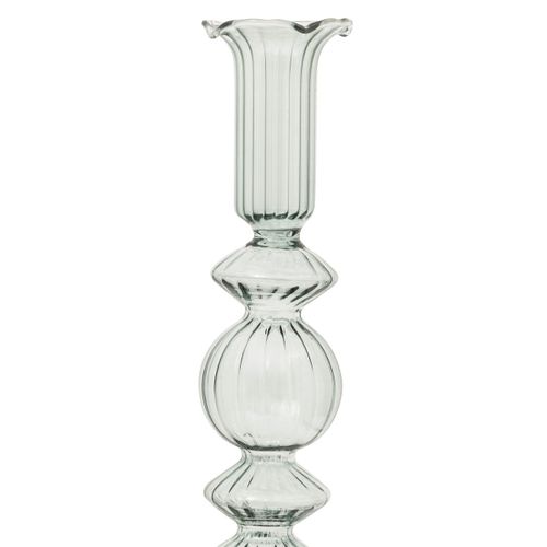 Bougeoir Chandelier En Verre Coloré H 30.5 Cm