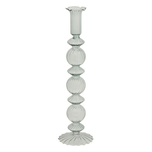 Bougeoir Chandelier En Verre Coloré H 30.5 Cm
