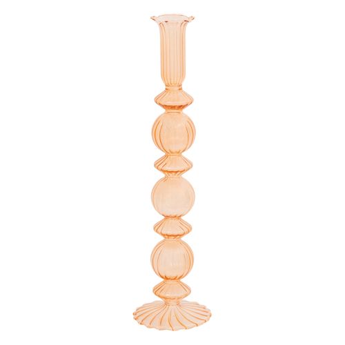 Bougeoir Chandelier En Verre Coloré H 30.5 Cm