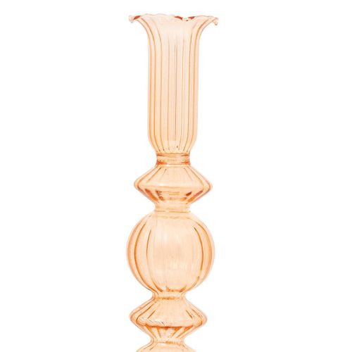 Bougeoir Chandelier En Verre Coloré H 30.5 Cm