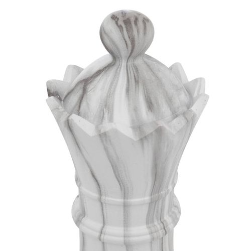 Déco à Poser Pièces D'échec "olen" Gris H26,5cm