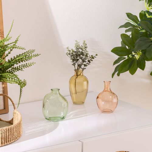 Soliflore En Verre Coloré H 11.2 Cm