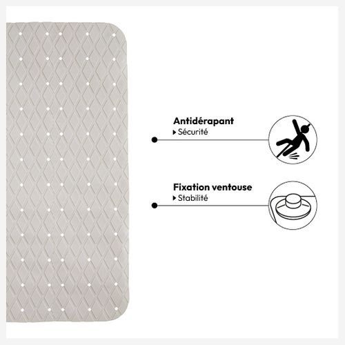 Fond De Baignoire Antidérapant En Plastique 70,5x35cm
