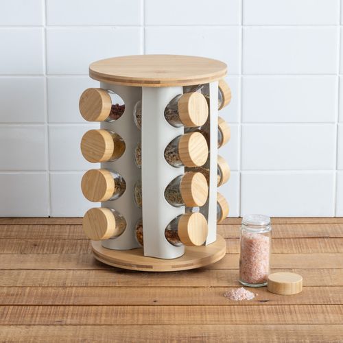 Présentoir à Épices "sensia" Avec Plateau Tournant 15 Pots