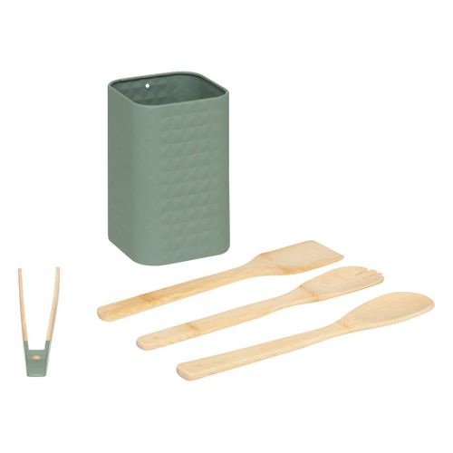 4 Ustensiles De Cuisine Avec Pot De Rangement