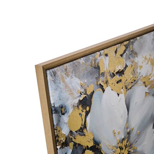 Toile Imprimée Encadrée Jiho Bleu 50x50cm