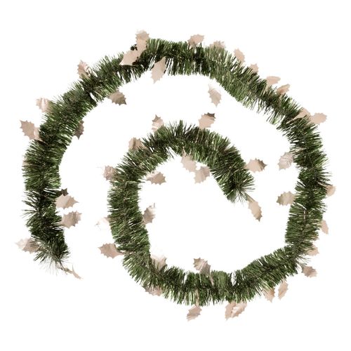 Guirlande De Noël Large 15 Cm Déco Feuilles Houx Longueur 2 Mètres