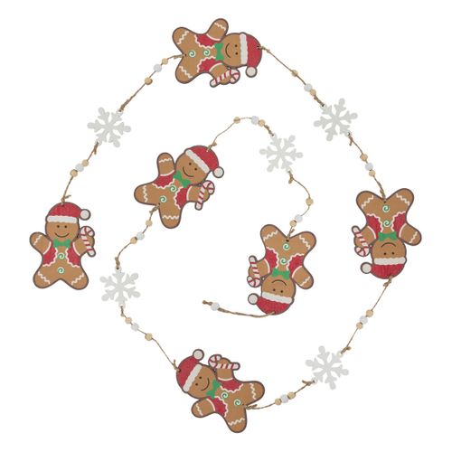 Guirlande De Noël Pain D'épice Avec Déco L 180 Cm