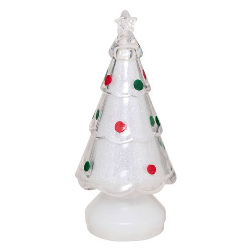 Petit Sapin De Table Lumineux 1 LED H 11 Cm