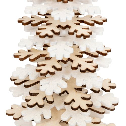 Sapin De Noël En Bois Blanc Et Naturel H 36 Cm