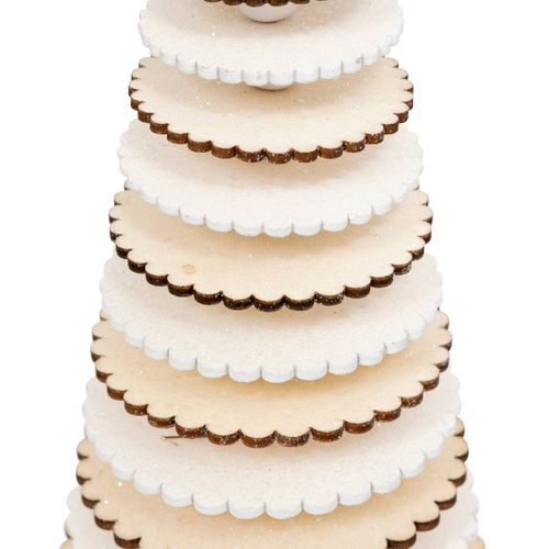 Sapin De Noël En Bois Blanc Et Naturel H 36 Cm