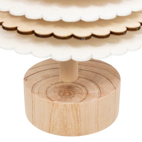 Sapin De Noël En Bois Blanc Et Naturel H 46 Cm