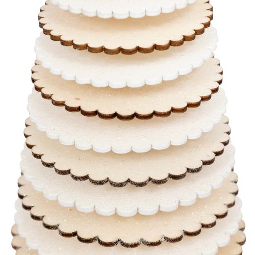 Sapin De Noël En Bois Blanc Et Naturel H 46 Cm