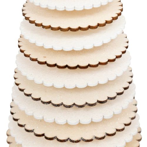 Sapin De Noël En Bois Blanc Et Naturel H 46 Cm