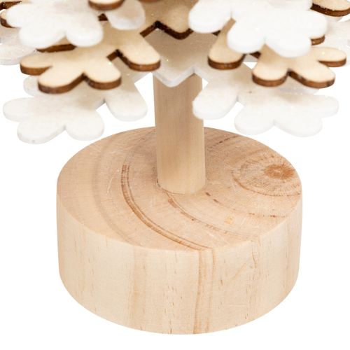 Sapin De Noël En Bois Blanc Et Naturel H 46 Cm