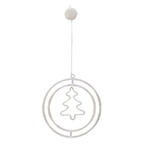 Déco Lumineuse Intérieur Double Cercle 50 LED H 41 Cm