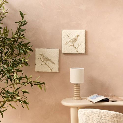 Décoration Murale Varo Oiseau 26x26m Blanc