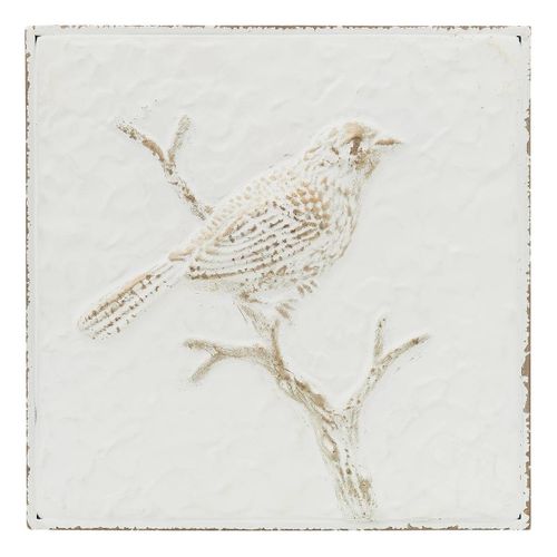 Décoration Murale Varo Oiseau 26x26m Blanc