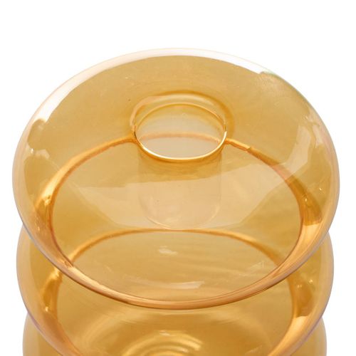 Bougeoir Pool En Verre 9x9x10,5cm Violet