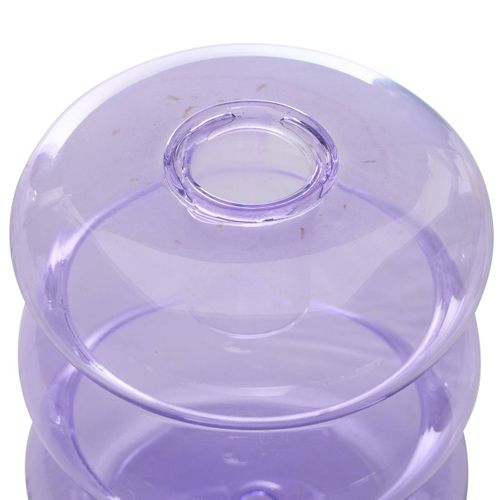 Bougeoir Pool En Verre 9x9x10,5cm Violet