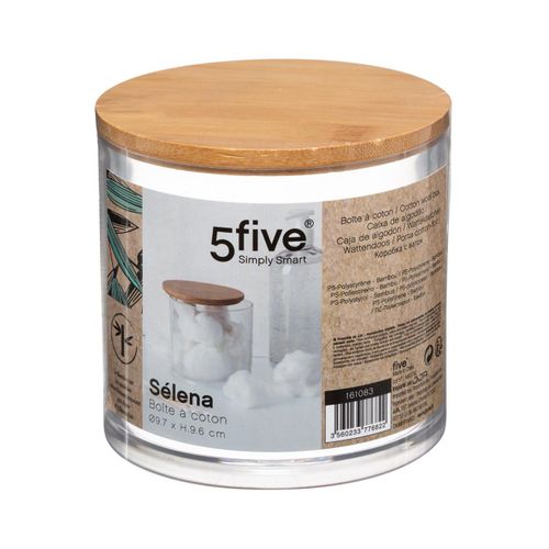 Boîte à Coton Avec Couvercle En Bambou